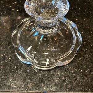 Elegant Clear Glass Candle Holder